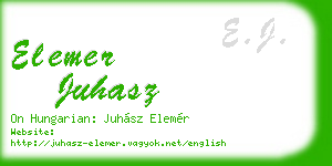 elemer juhasz business card