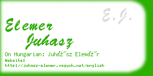 elemer juhasz business card